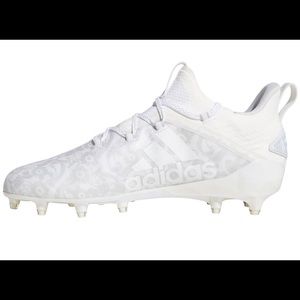 New Adizero Adidas Reign Football Cleats White 10